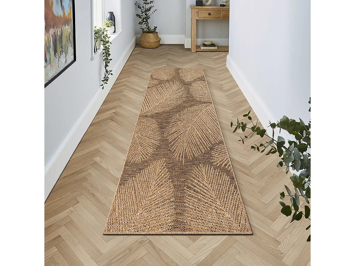 Dywan Kansas Wewnątrz Zewnątrz Styl Juta palmowe Odporny Pogodę - Natura - 80 x 250 cm 4106163 - obrazek 1
