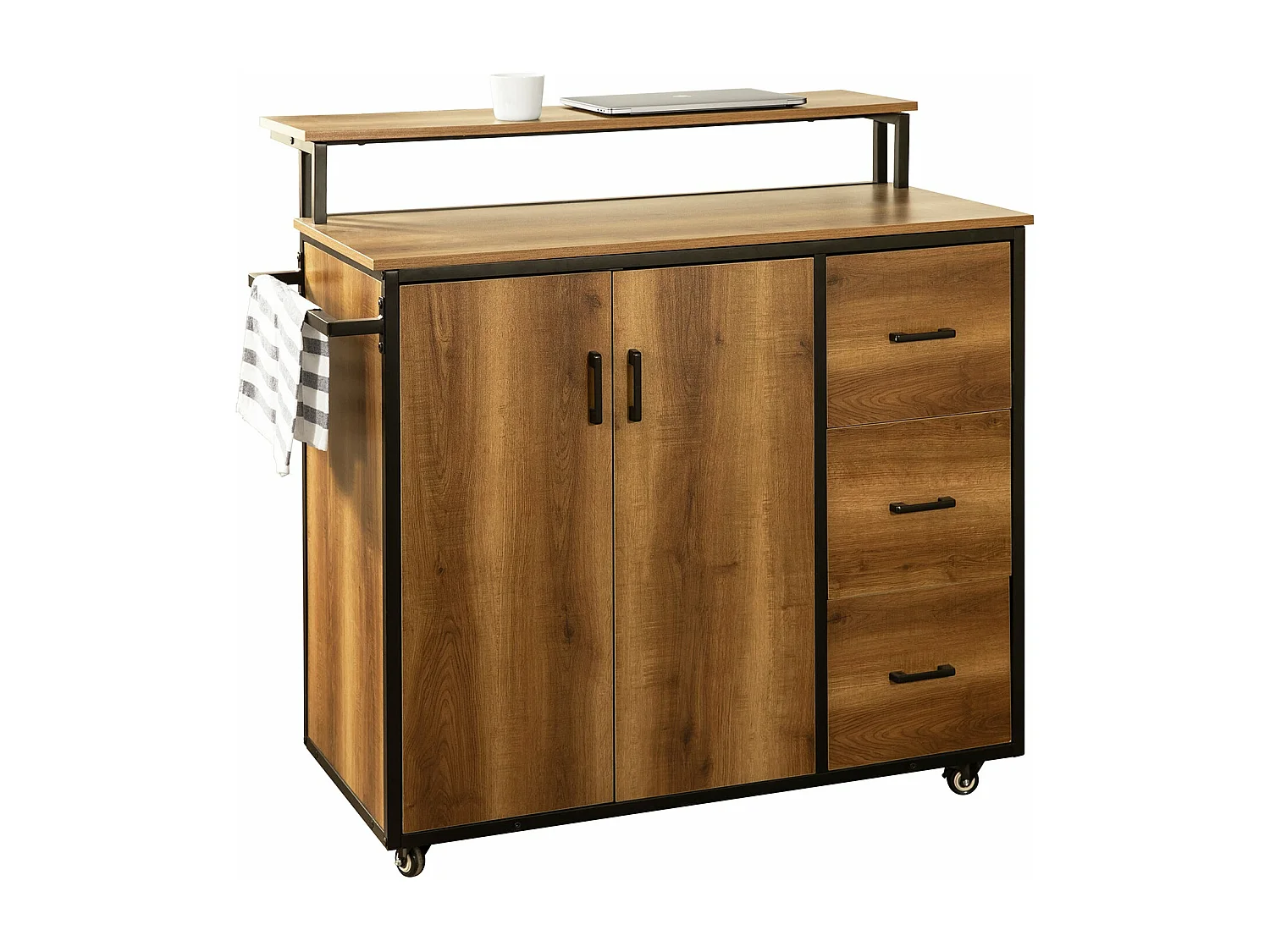 SoBuy Regał dziecięcy z 4 półkami Jasnoszary 80x30x88cm KMB32-HG 1230957 - obrazek 1
