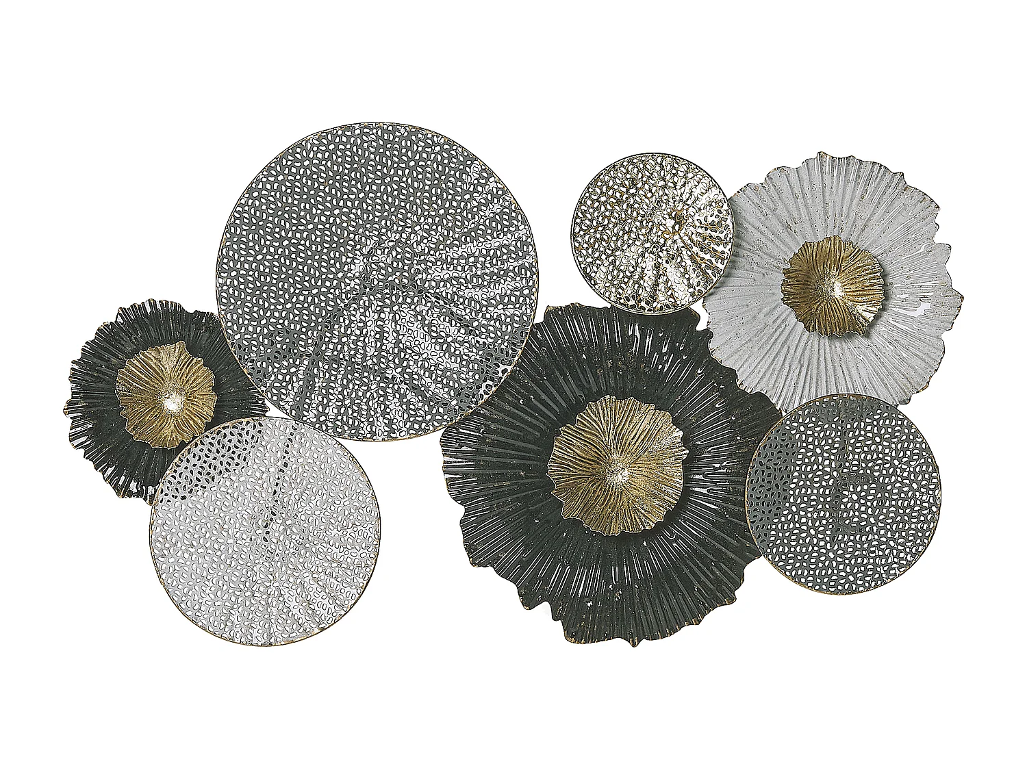 Dekoracja ścienna ZIRCONIUM Metal 38 cm Czarny 142583 - obrazek 1