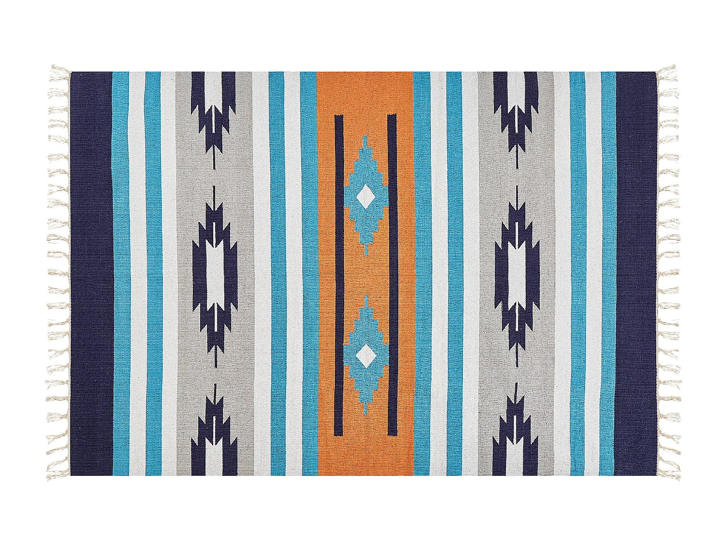 Dywan bawełniany kilim 200 x 300 cm wielokolorowy NORATUS 1319847 - obrazek 1