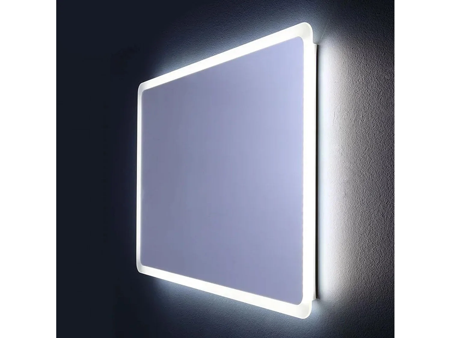 Lustro łazienkowe okrągłe LED „Dallas” z podświetlaną ramą cm 90x60h 4191863