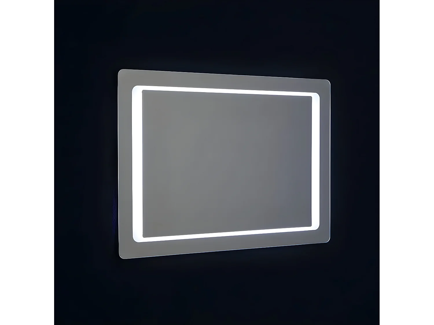 Lustro z ramą LED „Portland” prostokątne odwracalne cm 100x70h 4191877