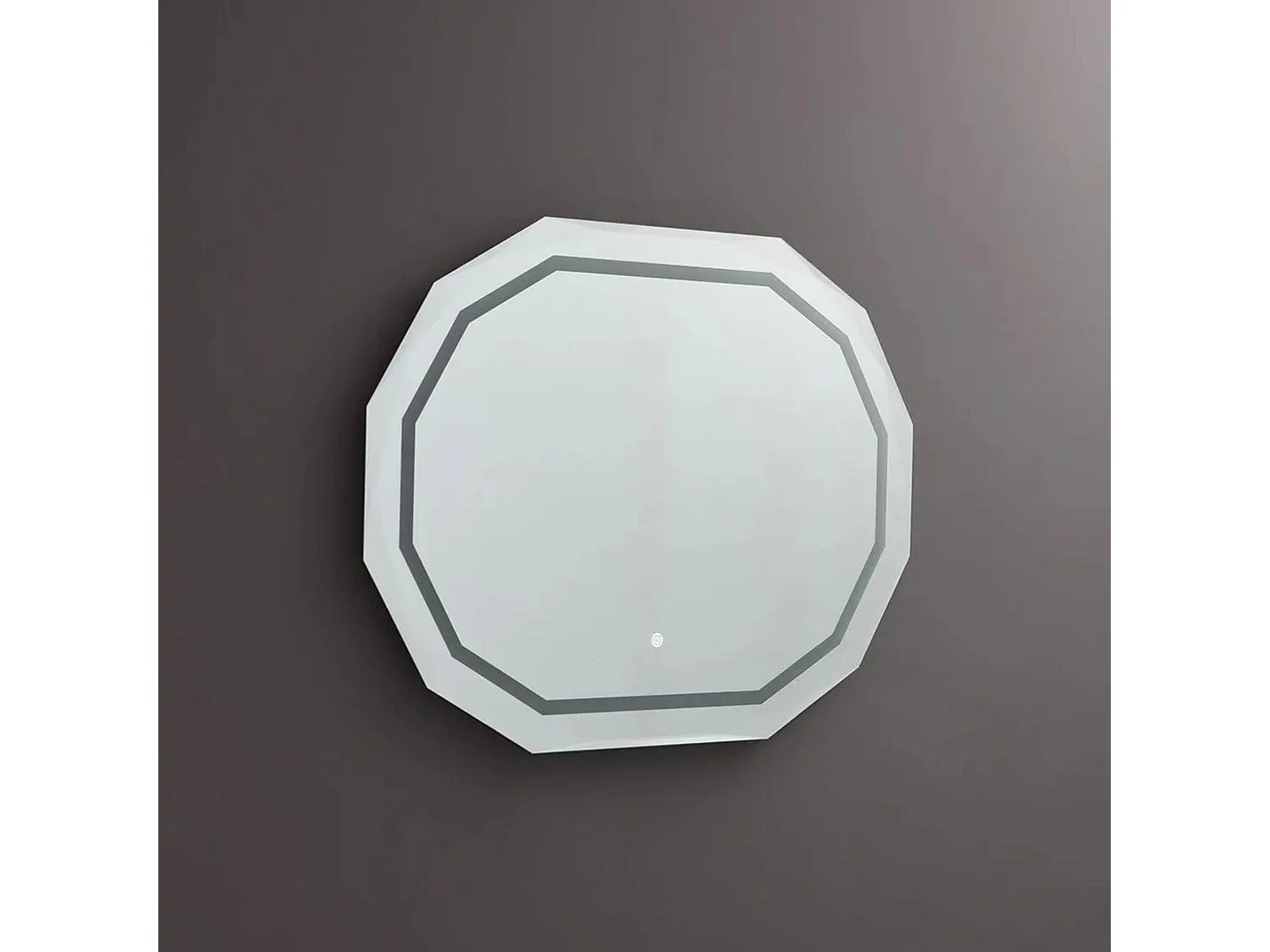 Lustro LED „Horizonte” z fasetowaną krawędzią i oświetleniem cm 90x70h 4191892