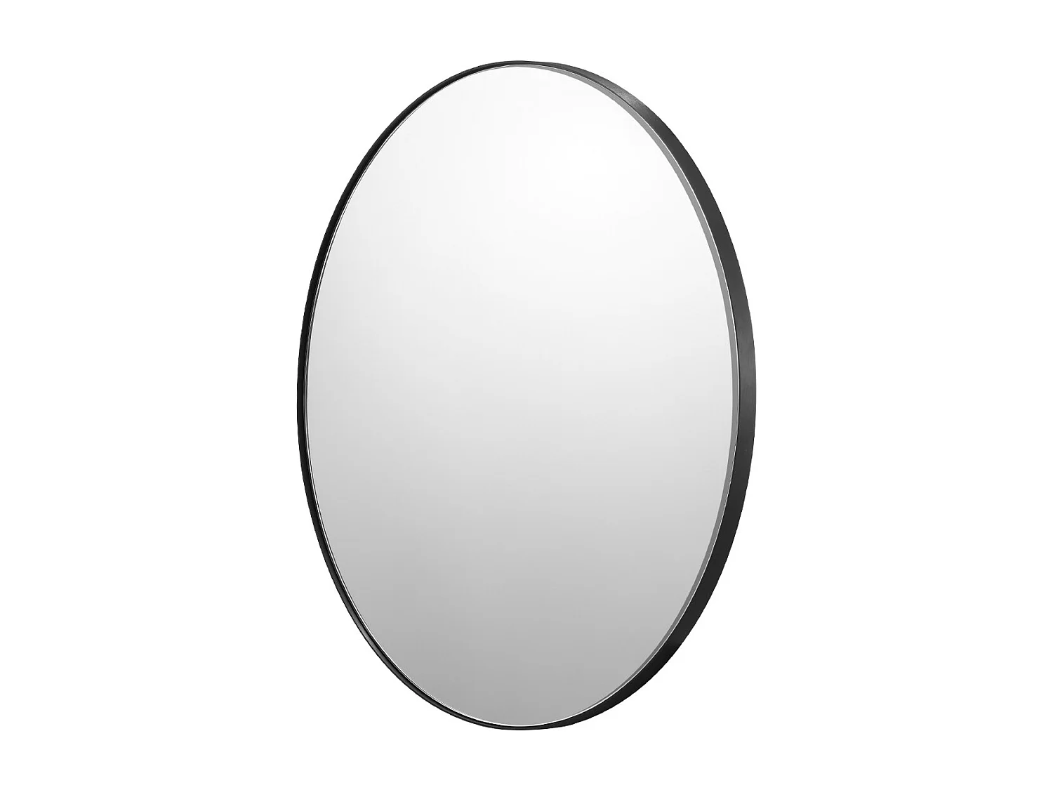 Lustro Ścienne SucceBuy 76,2 cm, Czarna, Okrągłe Ścienne Świeczko z Ramą ze Stopu Aluminium 4197709 - obrazek 1