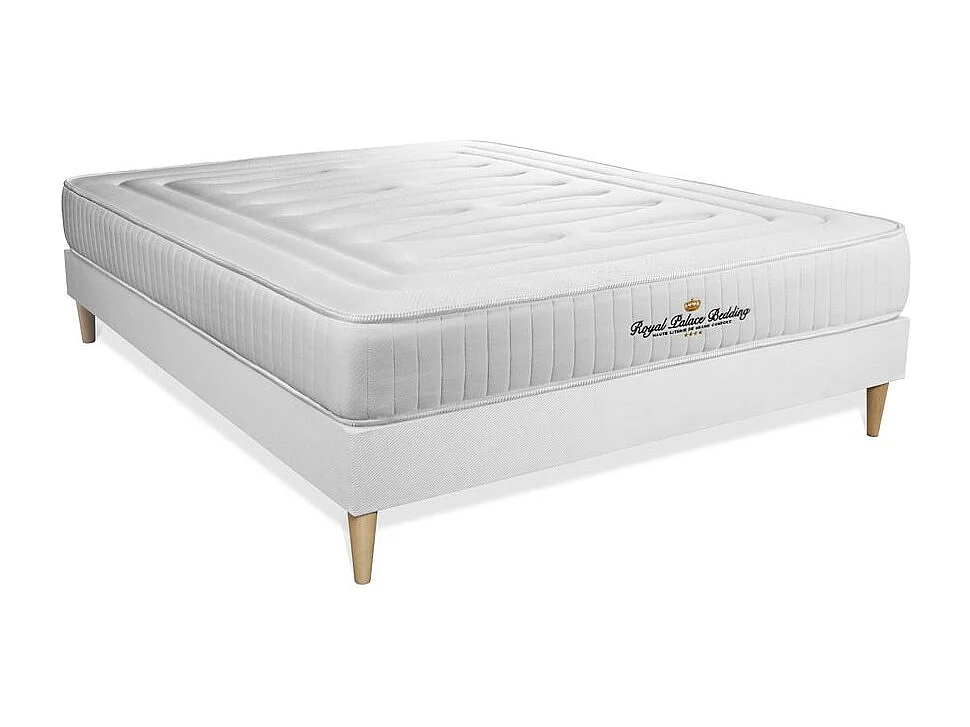 Materac LANCASTER 120x200cm, Grubosc : 22 cm, sprezyny kieszeniowe i pianka z pamiecia ksztaltu, Wysoki, 3 strefy komfortu + zestaw podstawa lózka 4254299 - obrazek 1