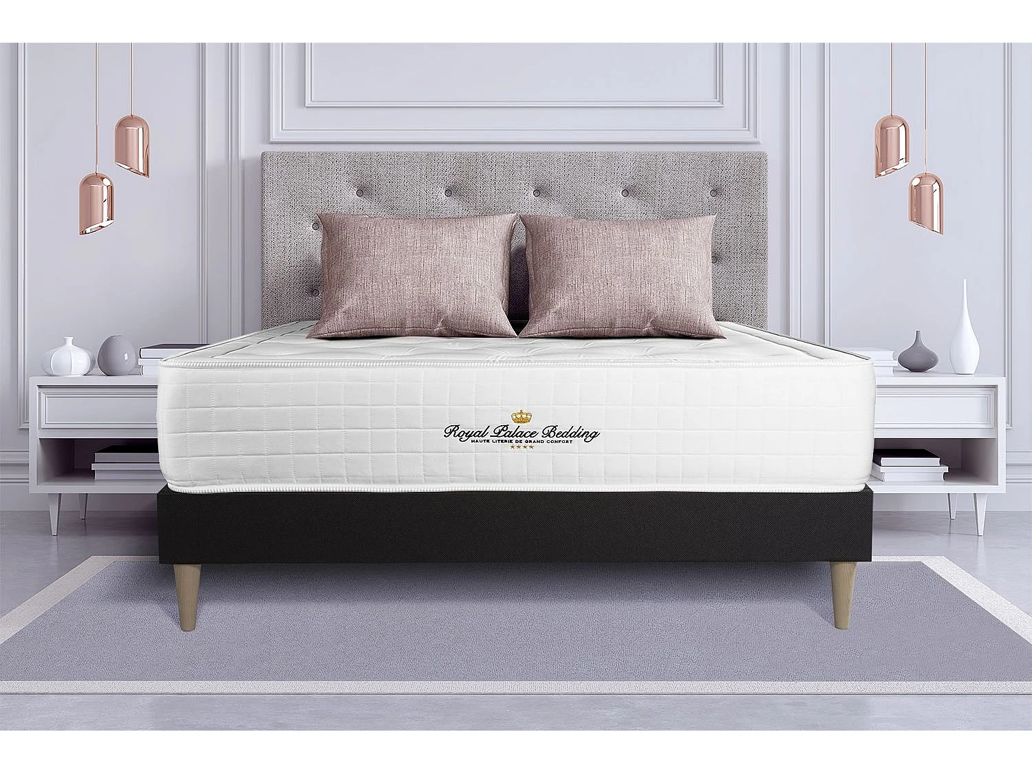Materac buckingham 120 x 190 cm + zestaw podstawa lózka 4254466 - obrazek 1