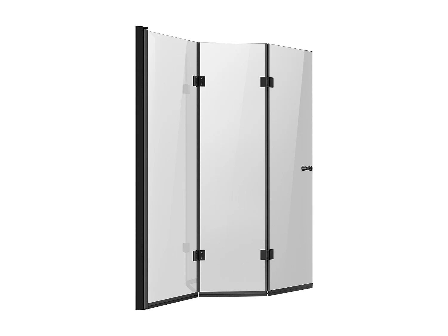 Drzwi Prysznicowe SucceBuy Bezramowe Składane Drzwi Wannowo-Prysznicowe 1295 × 1422 mm 4299979 - obrazek 1