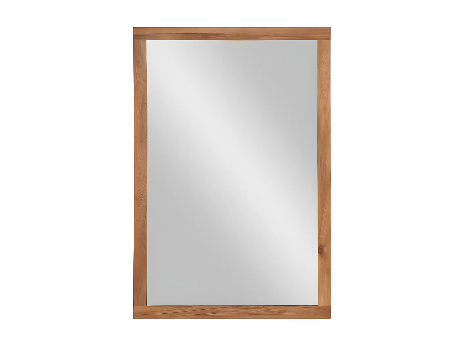 Lustro prostokątne z ramą z drewna akacjowego - 90 x 60 cm - SEPANG 131543 - obrazek 1