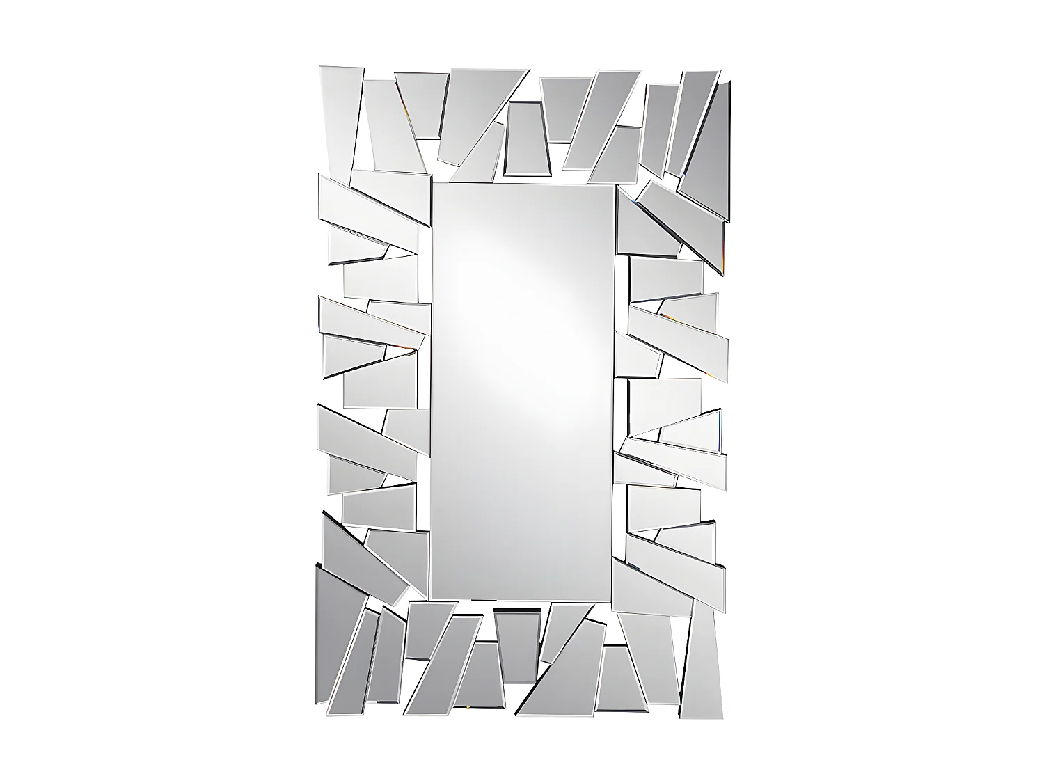 Lustro ścienne ze stali nierdzewnej – Szer. 120 x Wys. 76 cm – UYUNI 126739