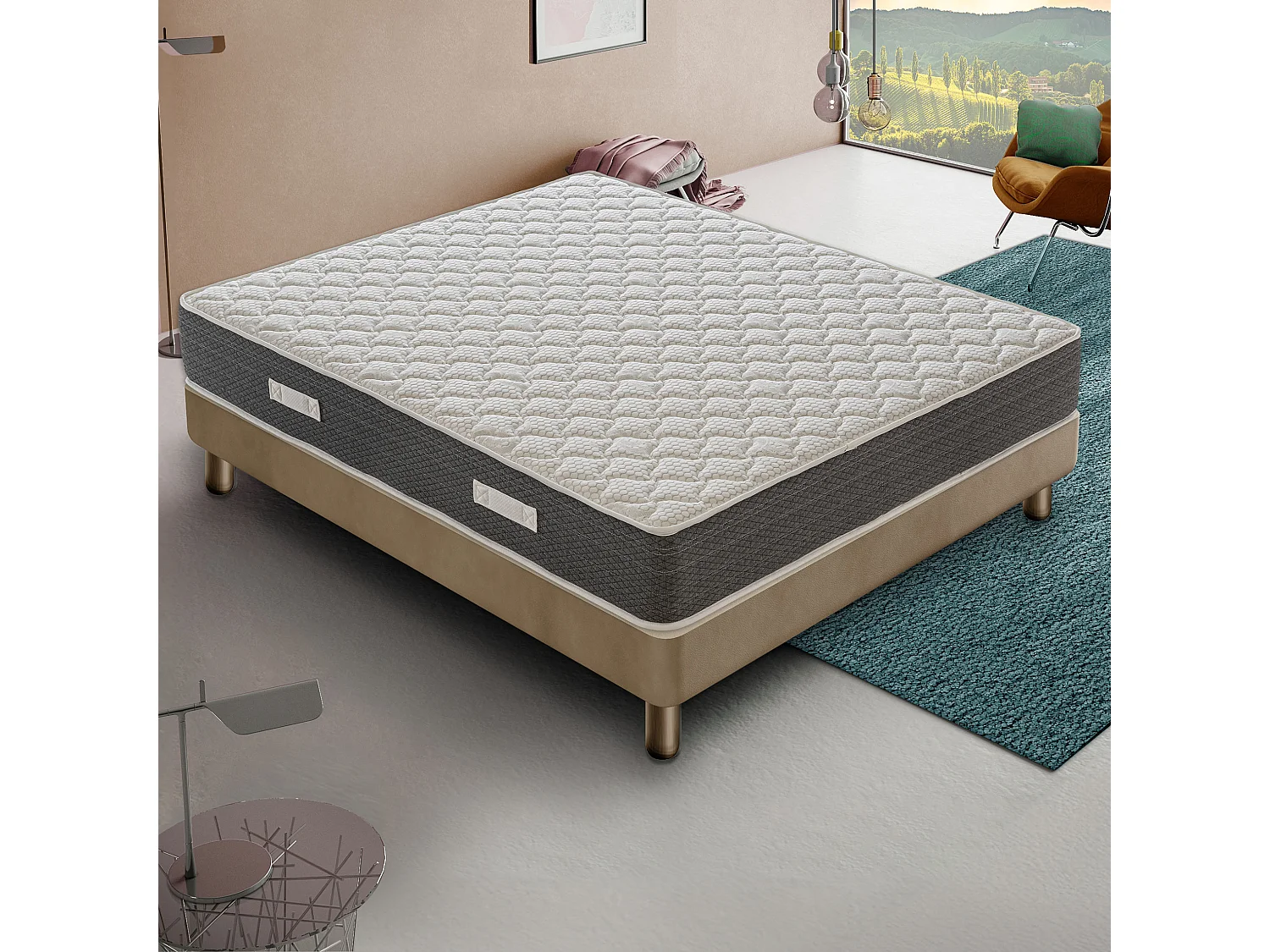 Materac kieszeniowy 80x200 cm - pianka memory - grubość 30 cm 4378645 - obrazek 1