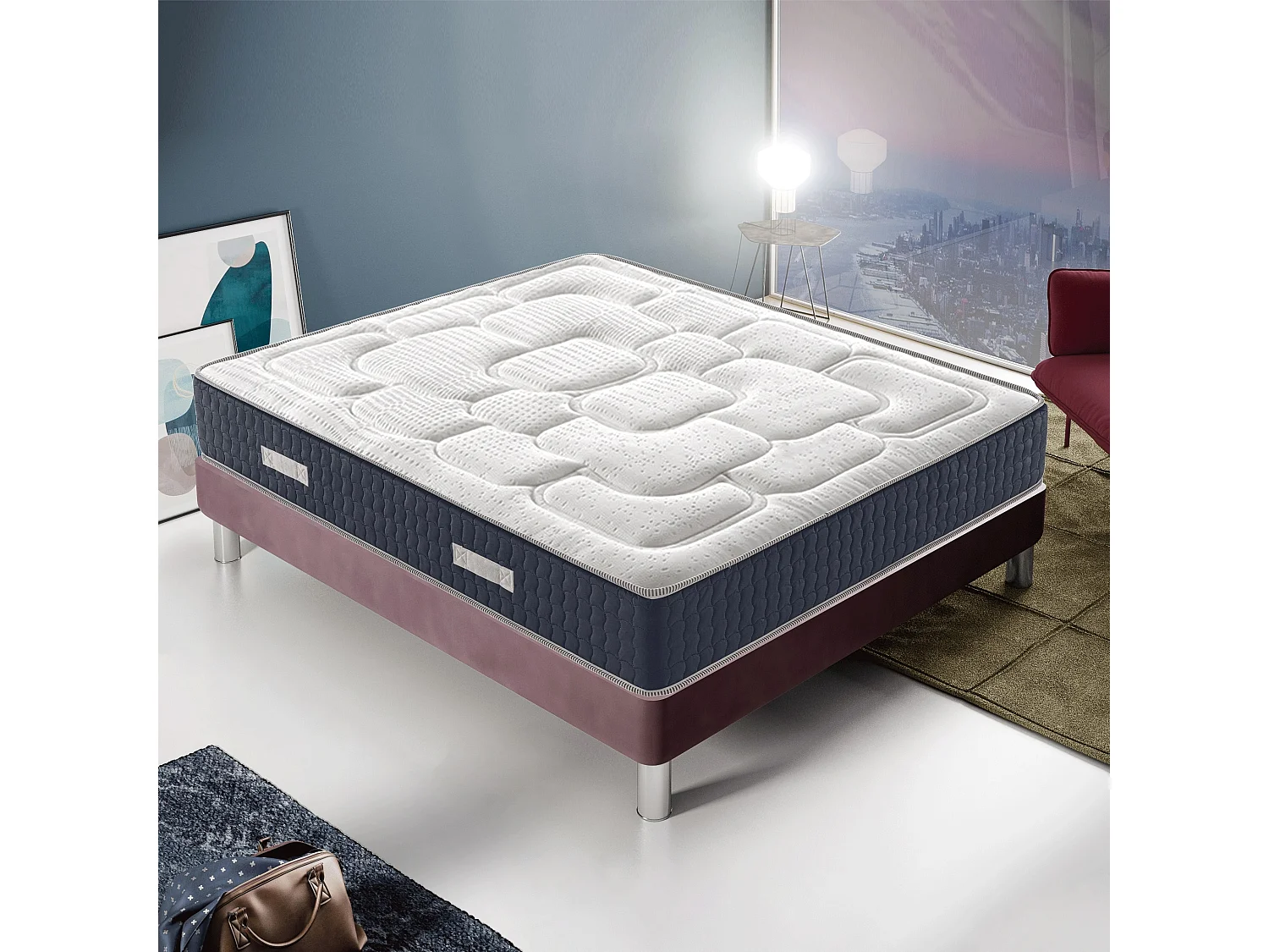 Materac piankowy 140x200 cm - Pianka memory - Grubość 30 cm Wysoka gęstość 4378657 - obrazek 1