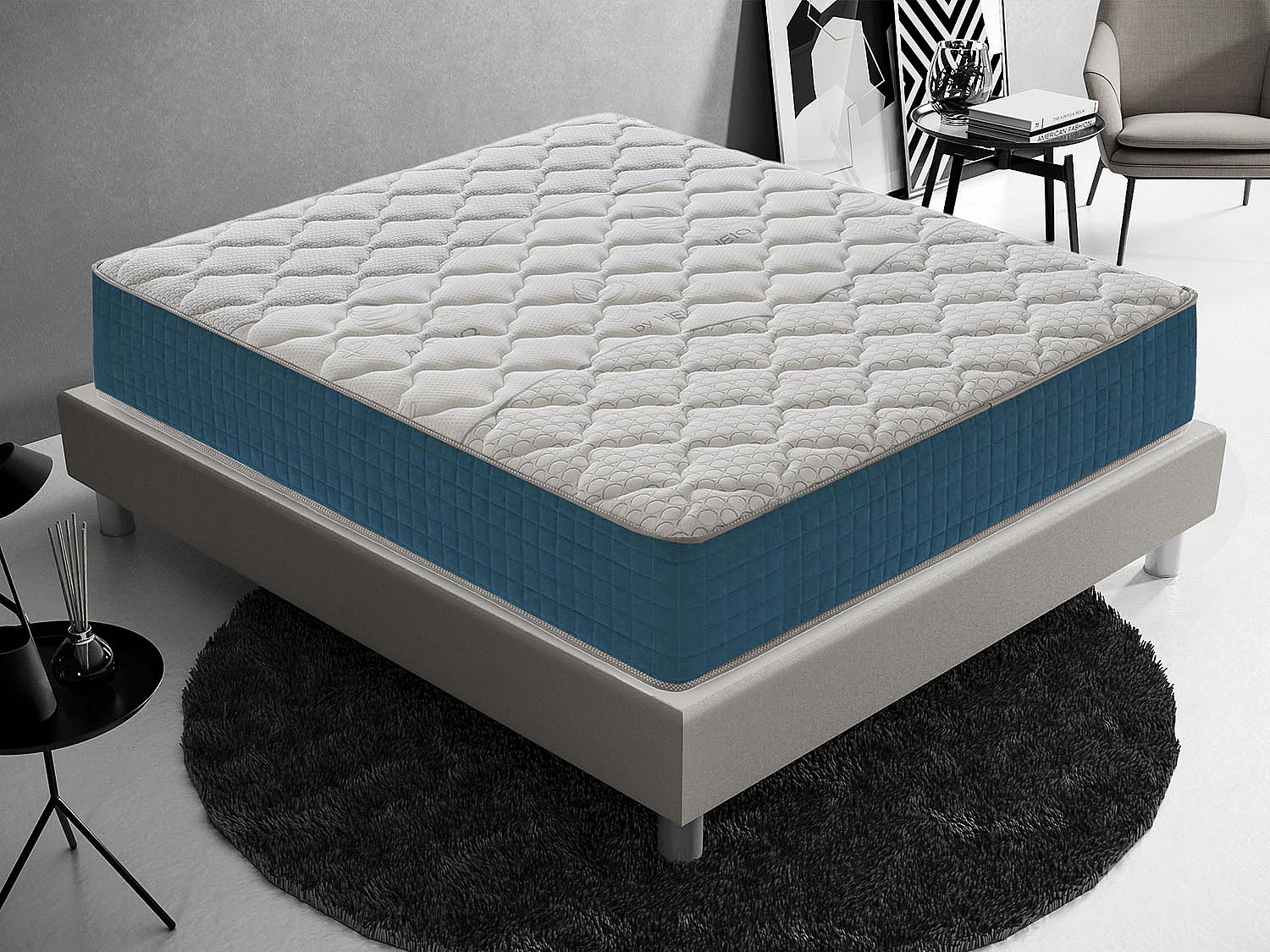 Materac piankowy 120x200 cm - Pianka memory - Grubość 27 cm - Model Silver 4378737 - obrazek 1