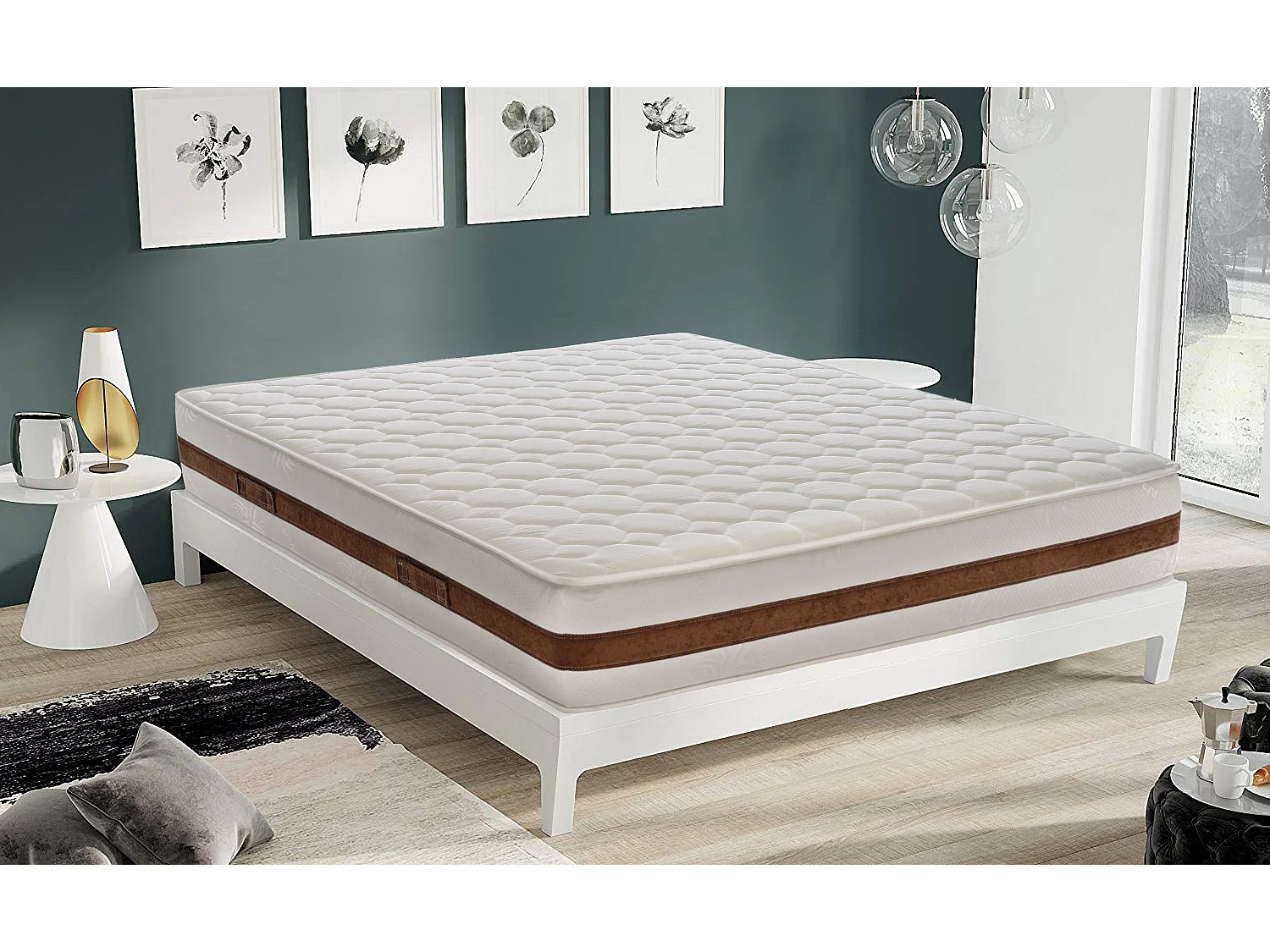 Materac piankowy 160x200 cm - Pianka memory - Grubość 22 cm - Model Bolsena 4378858 - obrazek 1