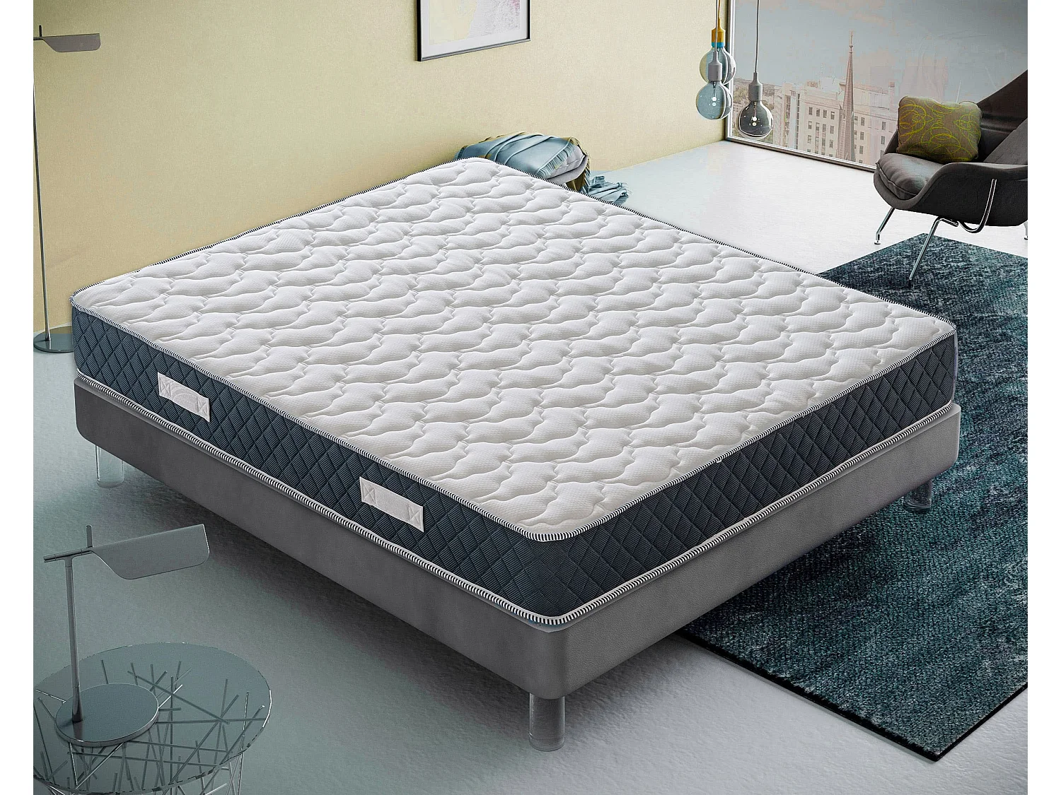 Materac piankowy 120x200 cm Pianka memory Grubość 21 cm Wysoka gęstość 4378881 - obrazek 1