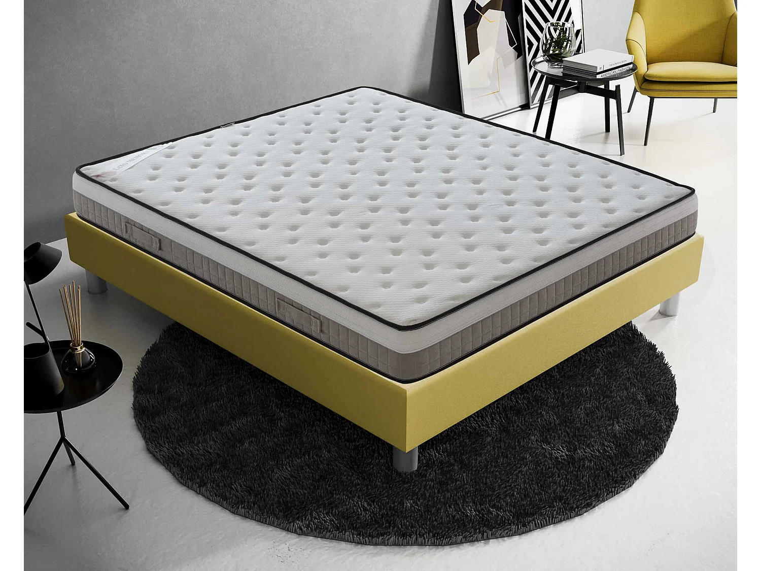 Materac piankowy 160x190 cm - grubość 22 cm - model Assisi 4378927 - obrazek 1
