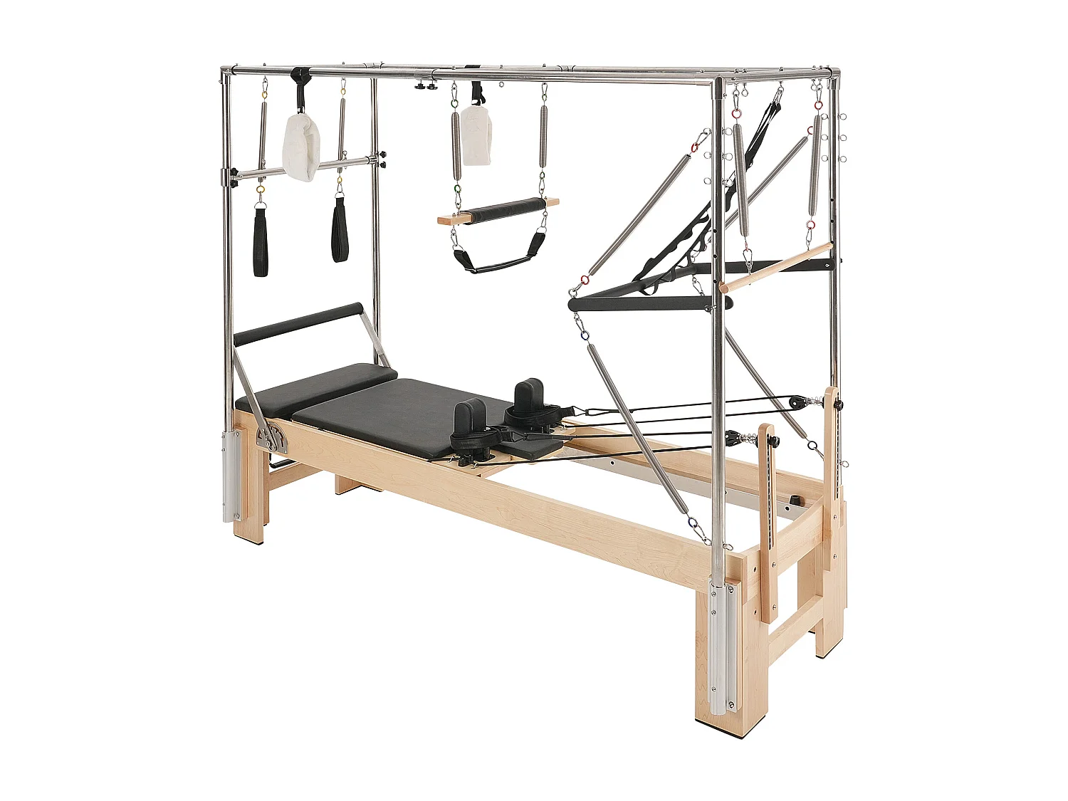 Maszyna do Pilatesu SucceBuy Pilates Reformer, Drewniany Sprzęt do Jogi do Domowej Siłowni 4385522 - obrazek 1
