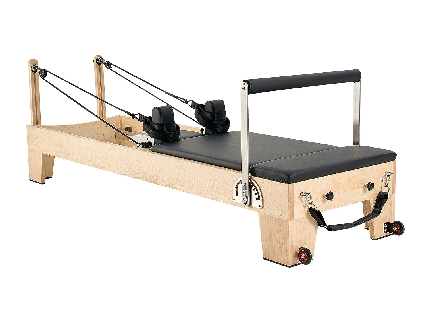 Maszyna do Pilatesu SucceBuy Pilates Reformer, Drewniany Sprzęt do Pilatesu z Oporem do Domowej Siłowni 4385541 - obrazek 1