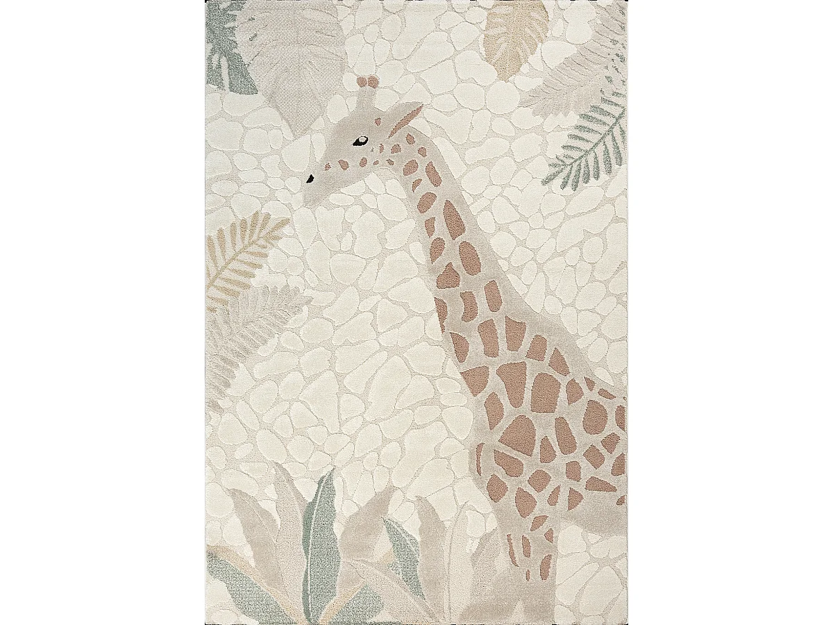 Dywan Jungle Kids Pokój Dziecięcy 3D Odporny - Kremowy - 160x230 cm 4404679 - obrazek 1