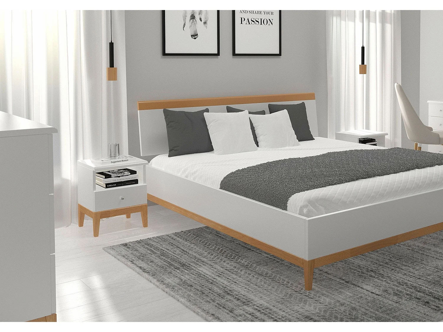 Drewniana szafka Nocna Livia 1s+ 3277389 - obrazek 1
