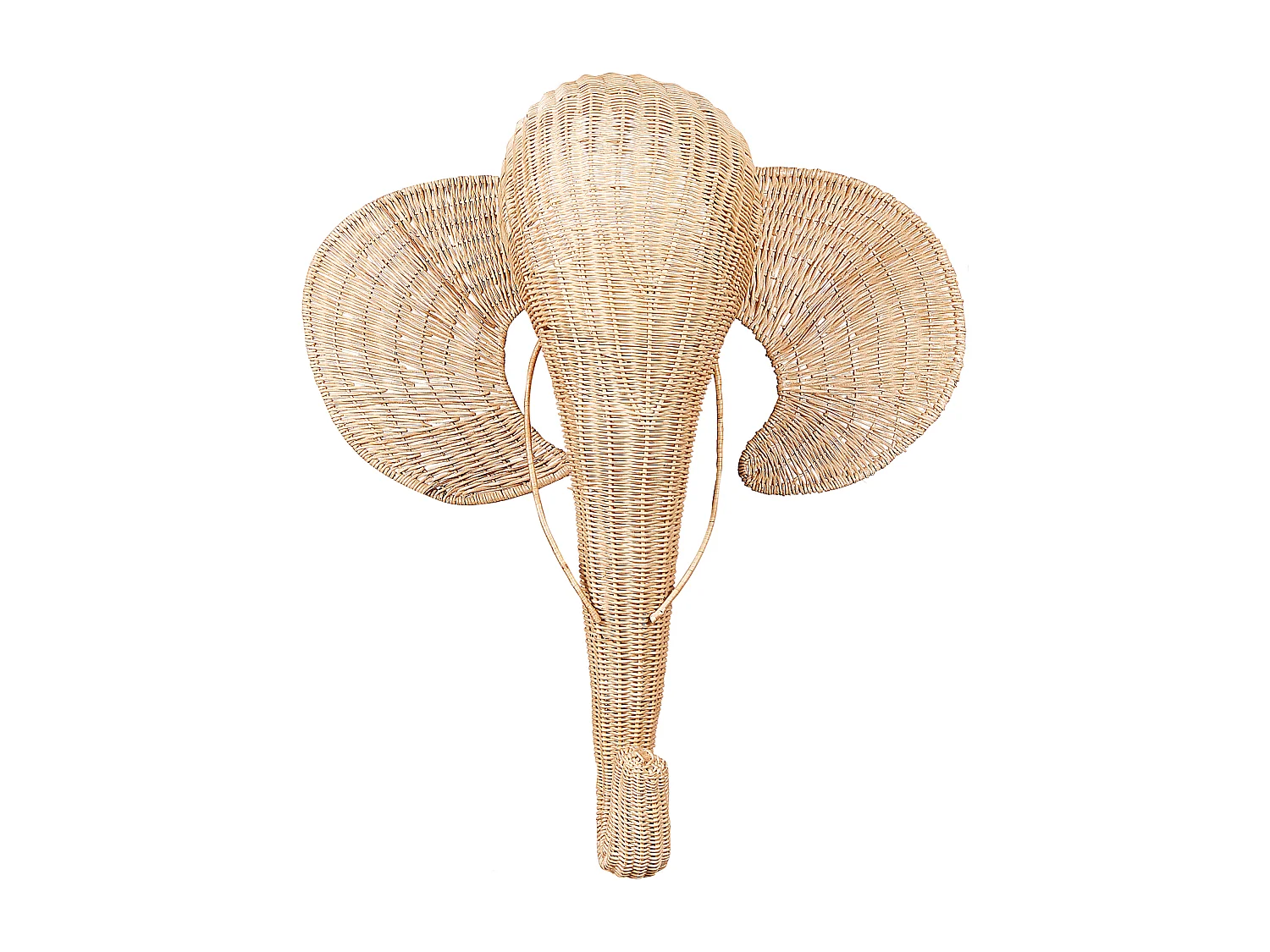 Dekoracja ścienna Słoń GRUNEY Rattan 83 cm Naturalny 2153647 - obrazek 1