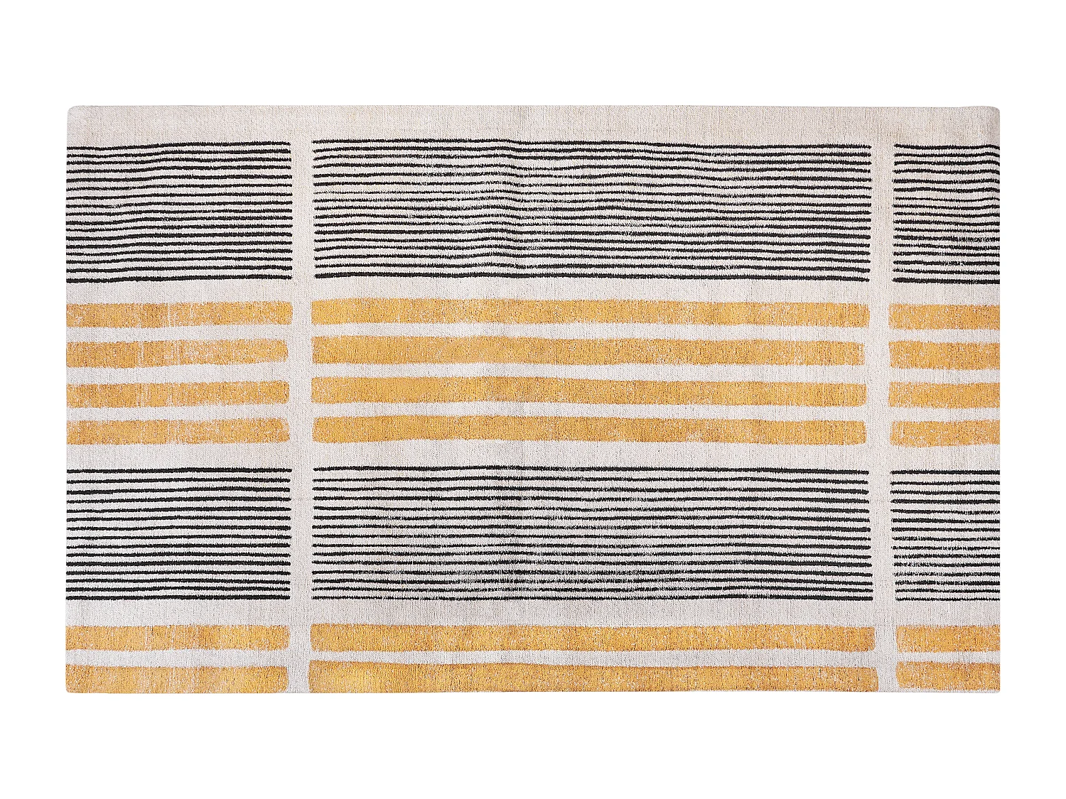 Dywan bawełniany 140 x 200 cm żółto-czarny KATRA 1313917 - obrazek 1