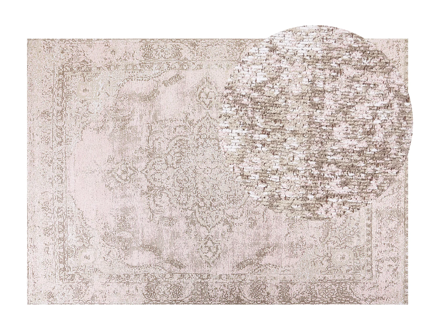 Dywan bawełniany 160 x 230 cm różowy MATARIM 988355 - obrazek 1