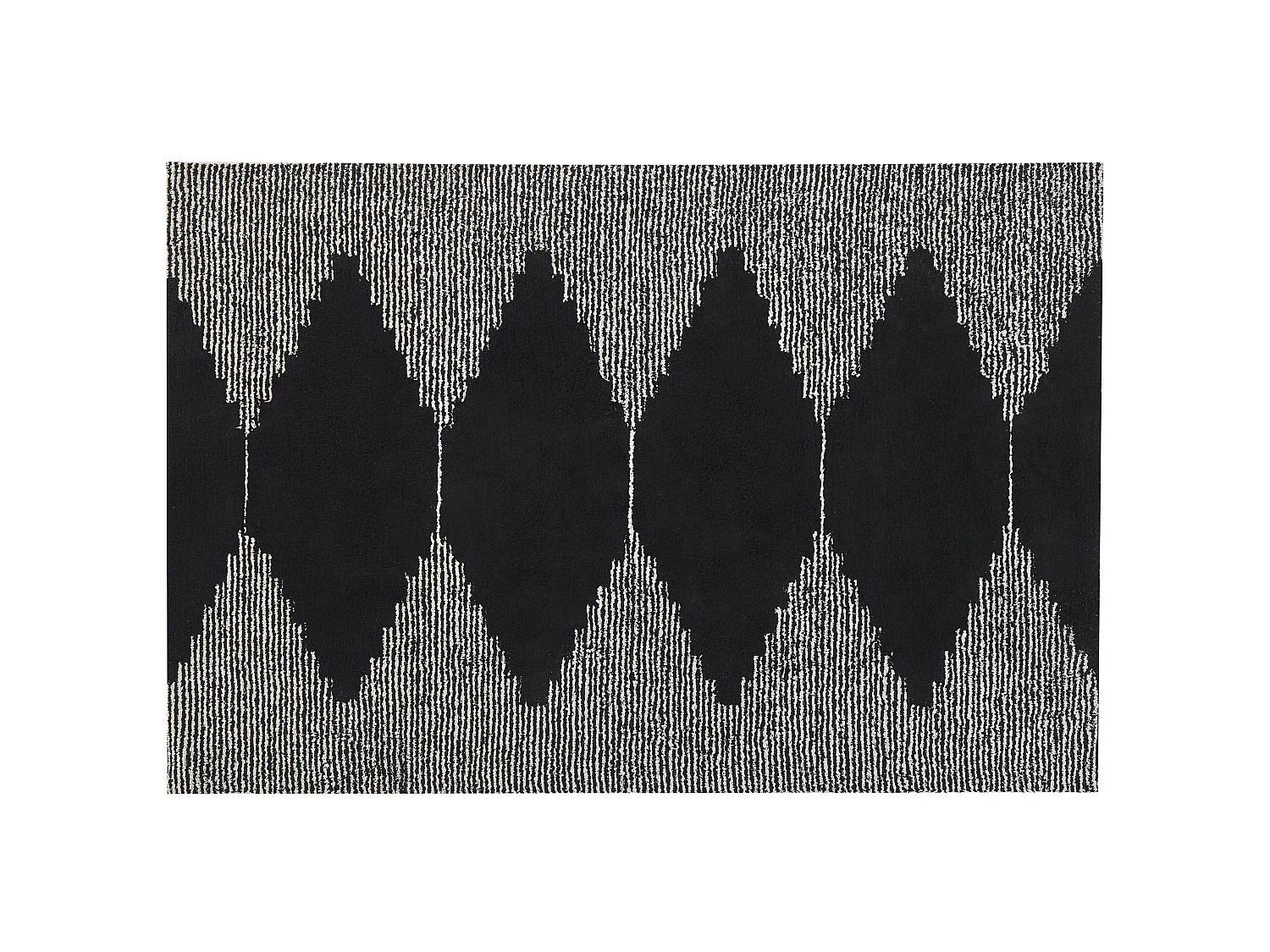 Dywan bawełniany 160 x 230 cm czarno-biały BATHINDA 179371 - obrazek 1