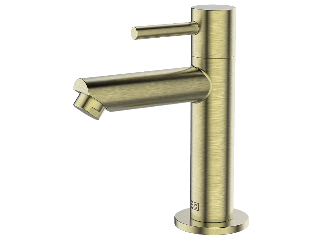 Deco bateria umywalkowa ze szczotkowanego złota zimna woda - Essebagno 3896048 - obrazek 1