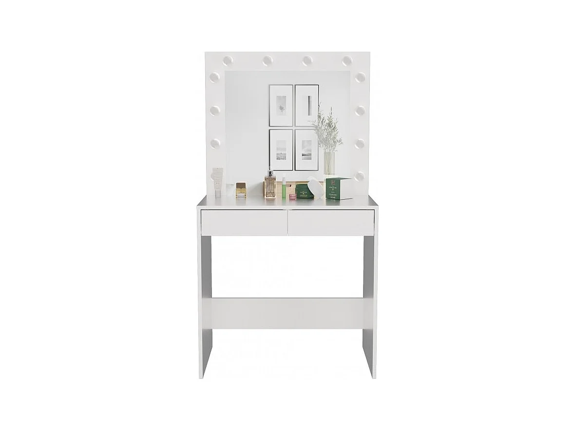 MARINA | Toaletka z Lustrem LED | Biała | 81x50x150 | Elegancka Funkcjonalna 4158224