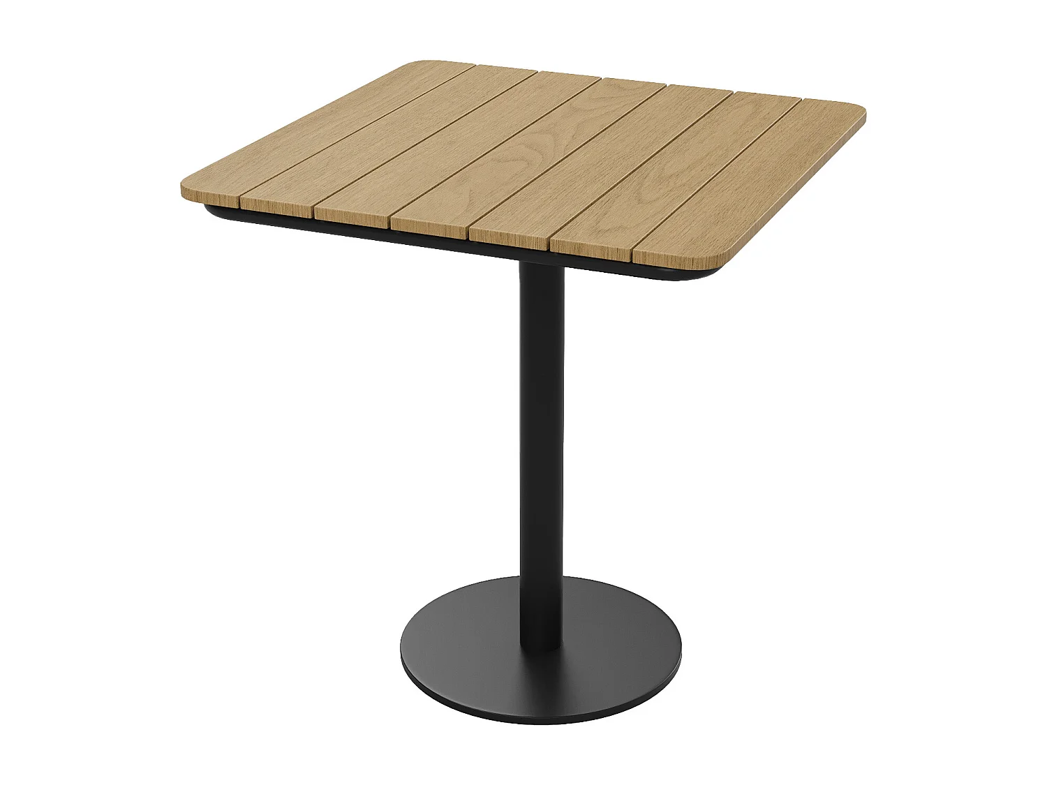 Kwadratowy stół ogrodowy o dł.70 cm z polywoodu i metalu – Czarny – LYLIOS od MYLIA 4219314