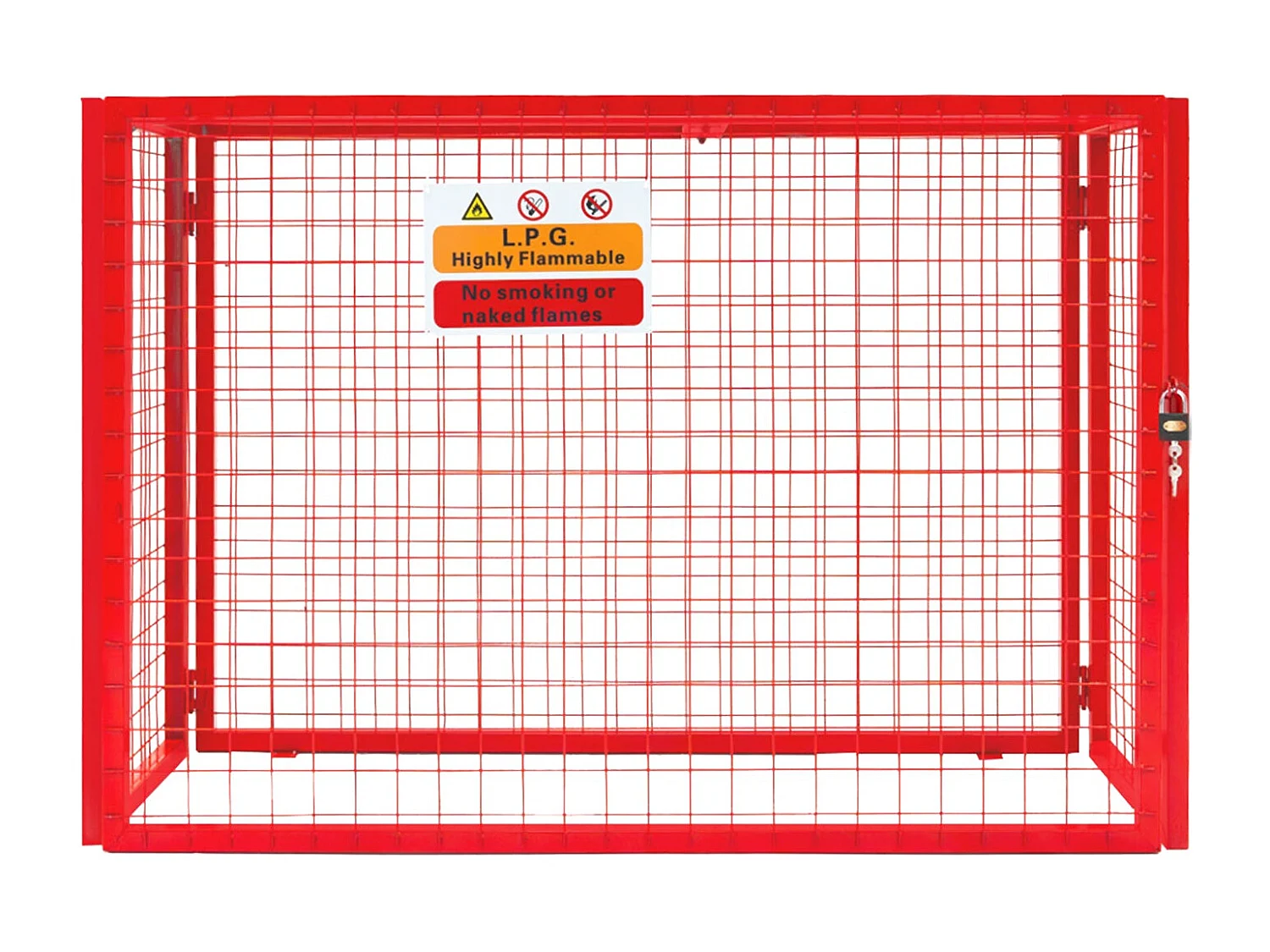 Czerwona składana klatka siatkowa na butlę gazową – 100 cm x 140 cm x 50 cm 4798140