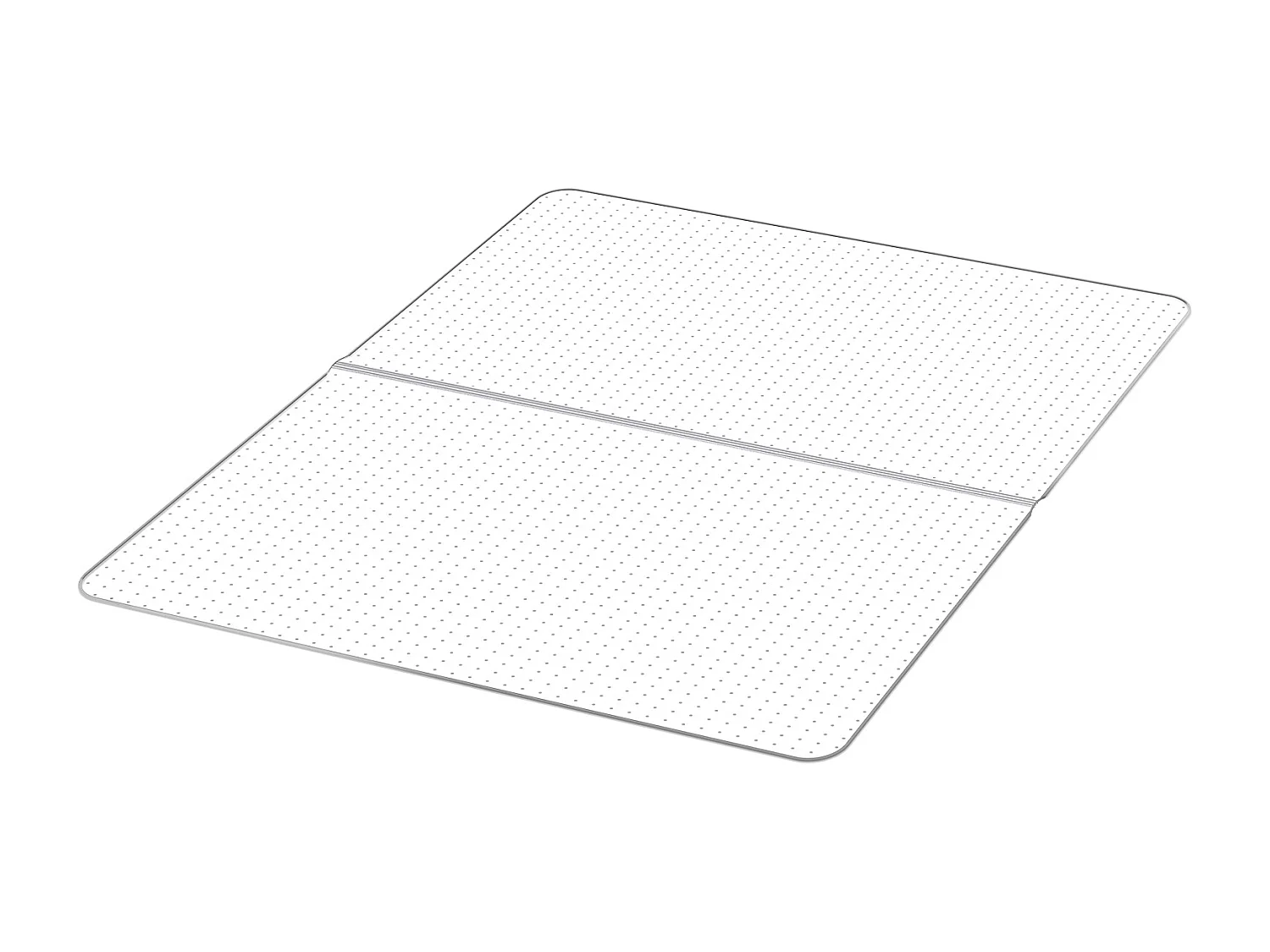 Mata pod Krzesło Biurowe SucceBuy 152,4 x 116,8 cm, Ochrona Podłogi dla Dywanu z Krótkim Włosiem, Przezroczysta, Antypoślizgowa i Łatwa do Czyszczenia 4807904
