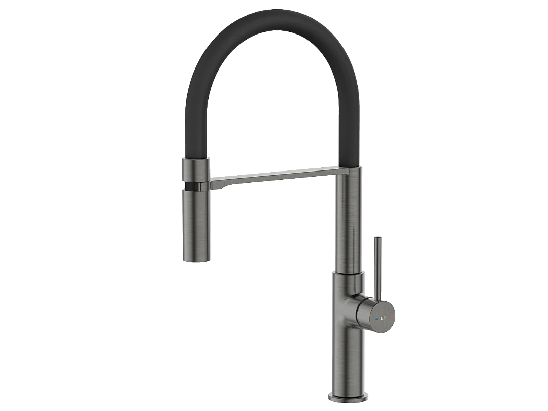 Magneto Bateria zlewozmywakowa z główką prysznicową metaliczny szary – Essebagno 1402741
