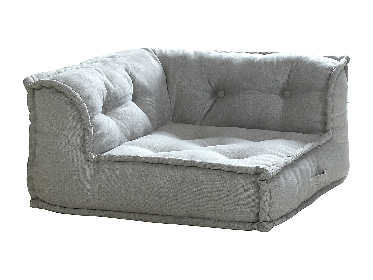 Narożny fotel materiałowy szary DIROLA 4028981 - obrazek 1