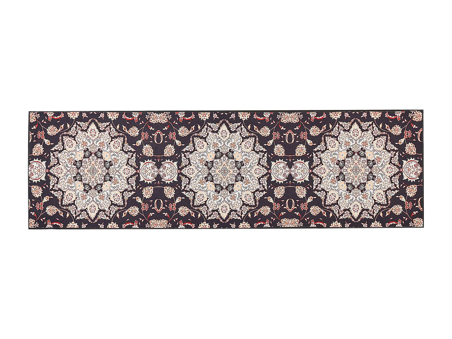Dywan 60 x 200 cm czarno-beżowy ARITAS 1943039 - obrazek 1