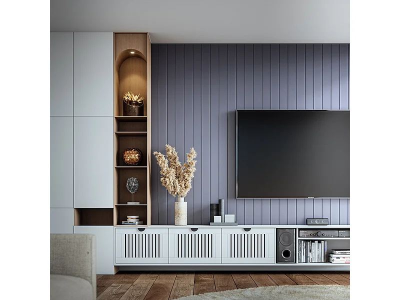 Drzwiczki ażurowe MDF lakier półmat Białe 43,5 x 29,4 cm 4843278 - obrazek 1
