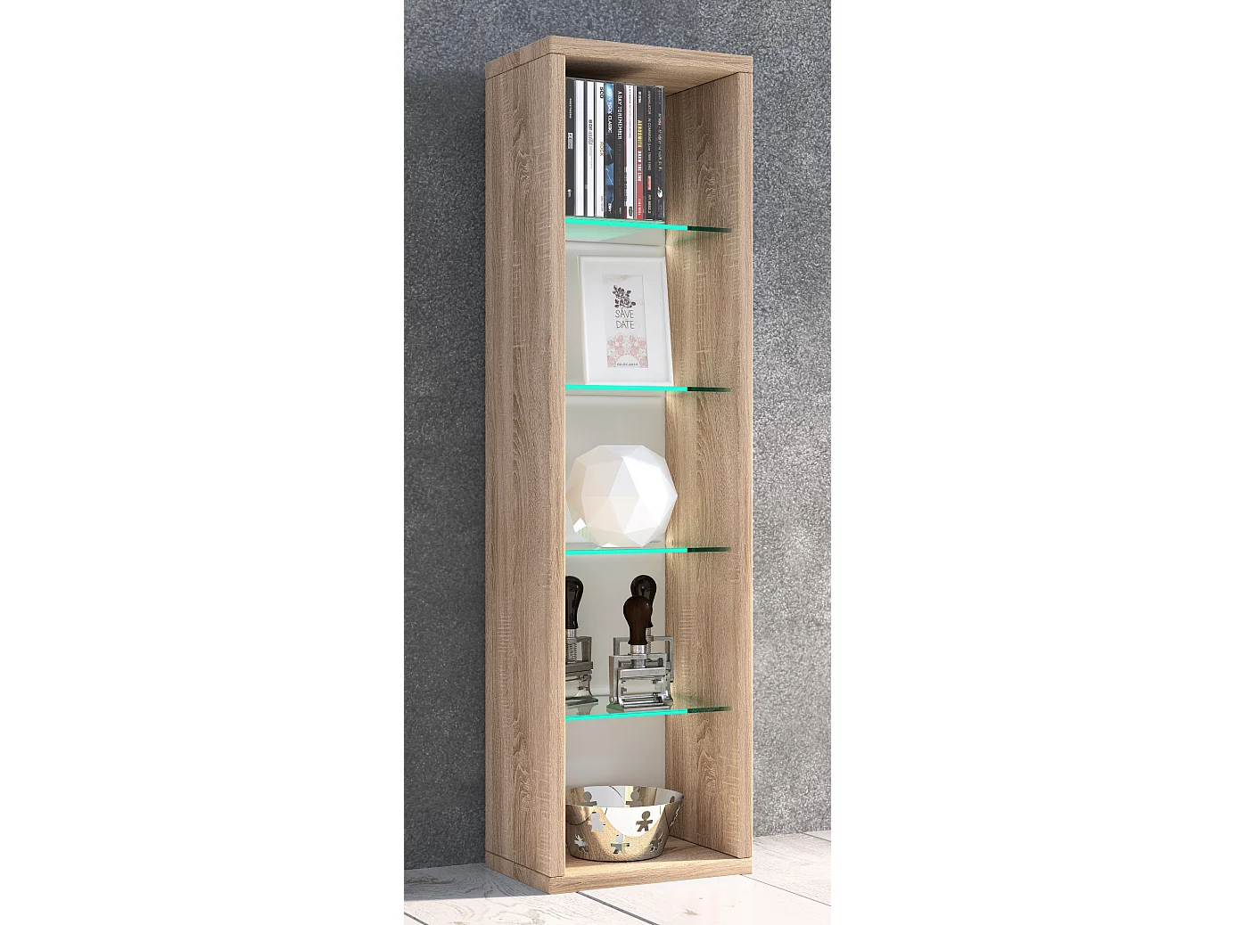 Drewno CD DVD Stand Dekoracyjna półka Rasato L 1975391 - obrazek 1