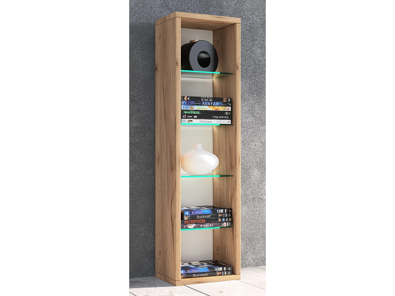 Drewno CD DVD Stand Dekoracyjna półka Rasato L 1975395 - obrazek 1