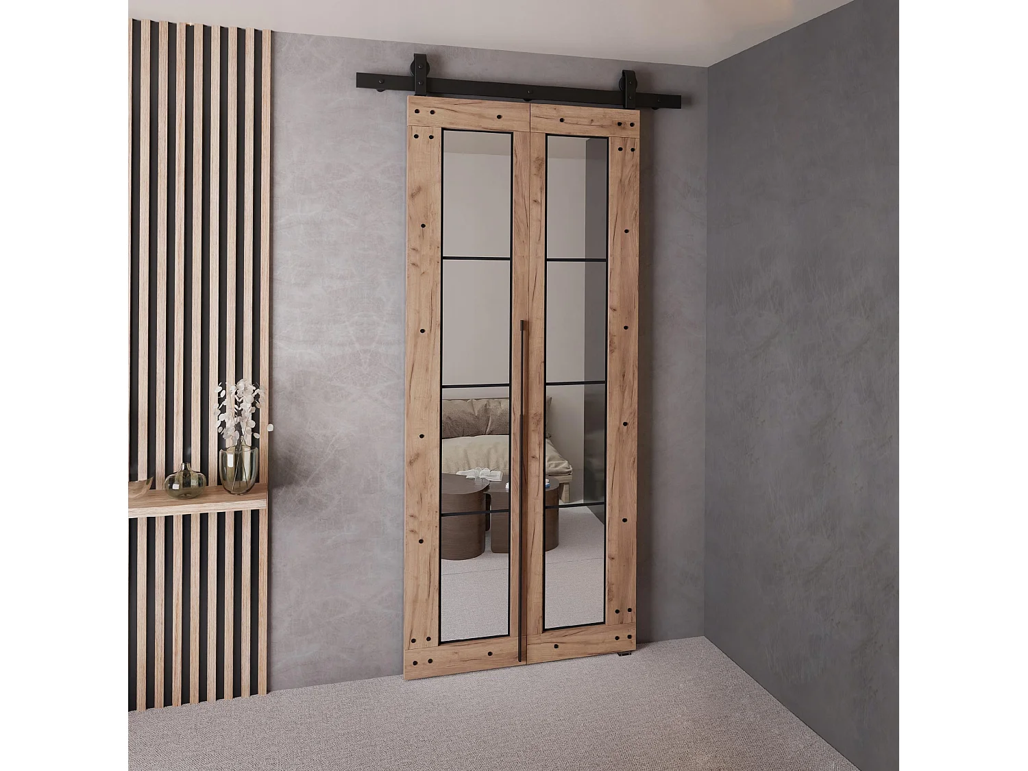 Drzwi Przesuwne QUDIO M6 Dąb Craft Złoty 70 4880102 - obrazek 1