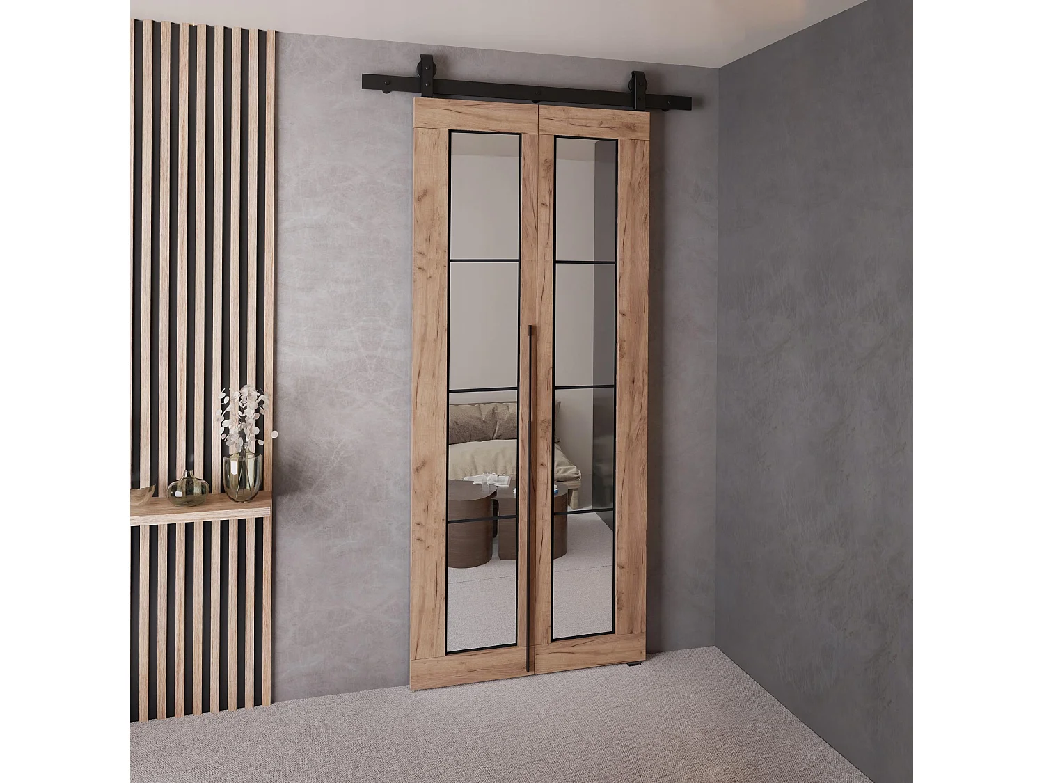 Drzwi Przesuwne QUDIO M5 Dąb Craft Złoty 70 4880138 - obrazek 1