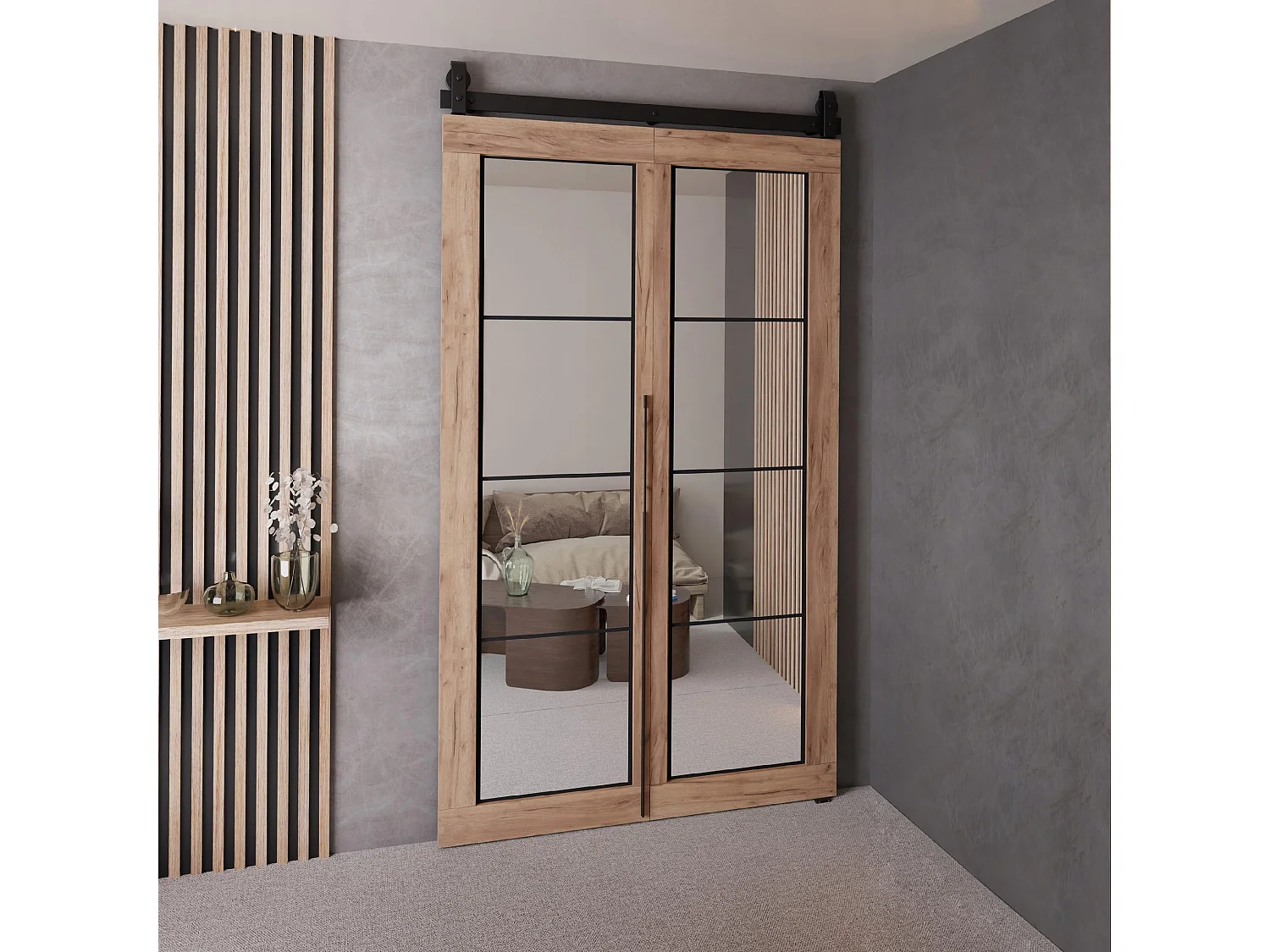 Drzwi Przesuwne QUDIO M5 Dąb Craft Złoty 100 4880178 - obrazek 1