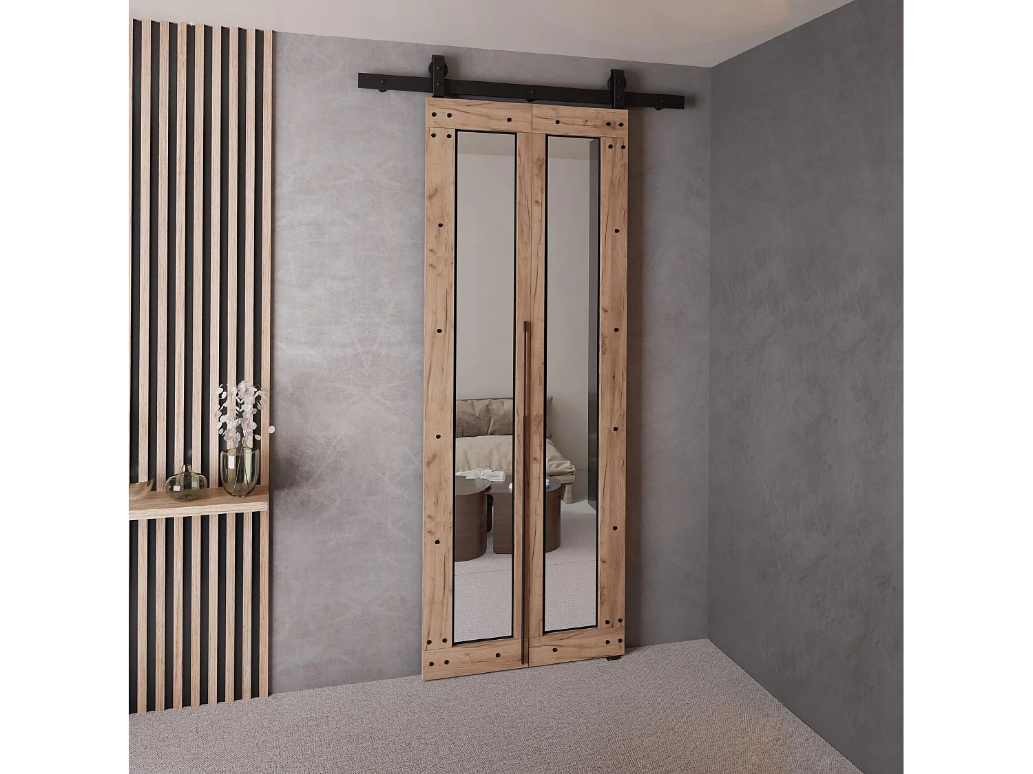 Drzwi Przesuwne QUDIO M8 Dąb Craft Złoty 60 4880436 - obrazek 1