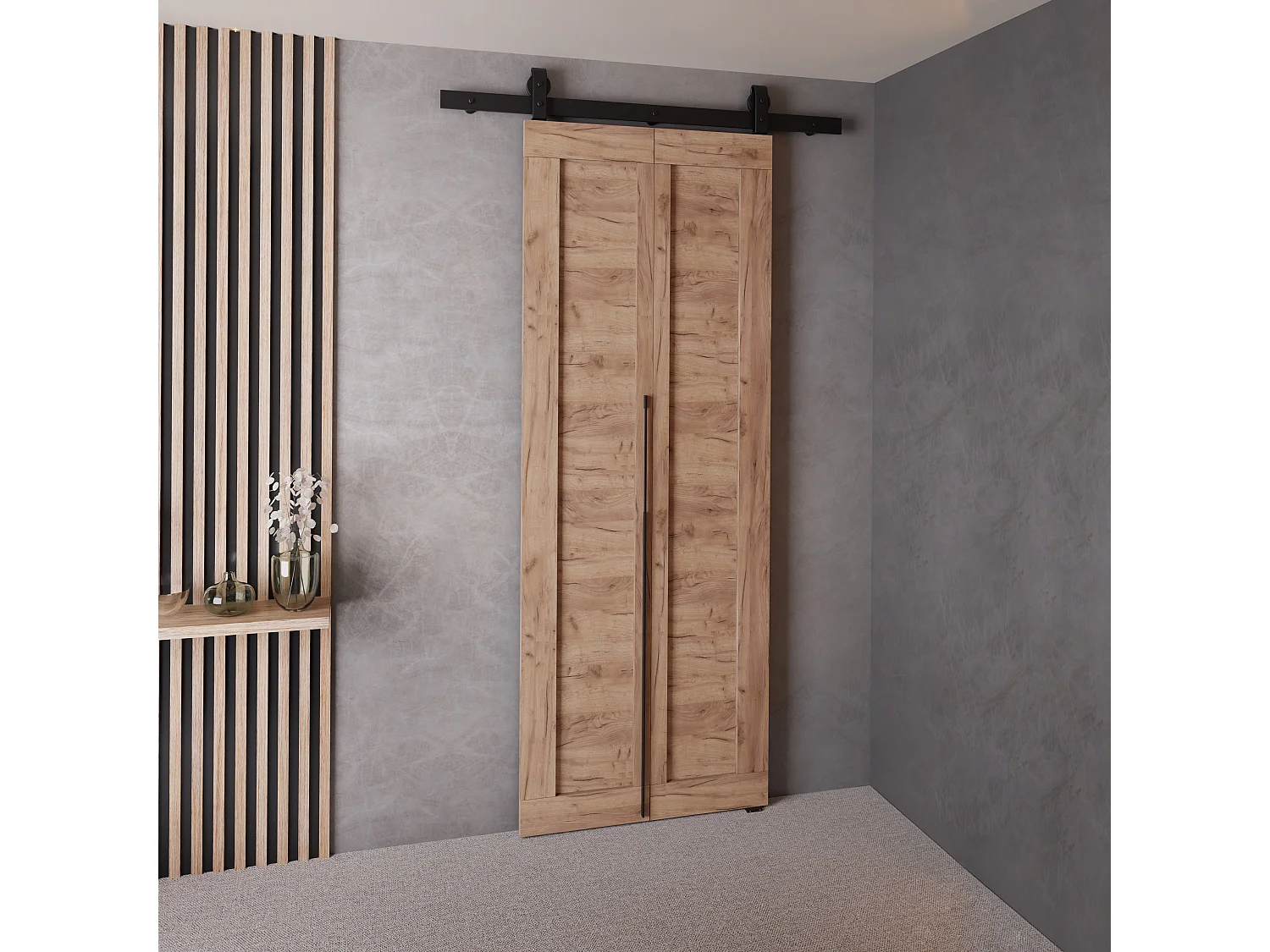 Drzwi Przesuwne QUDIO M1 Dąb Craft Złoty 60 4896221 - obrazek 1