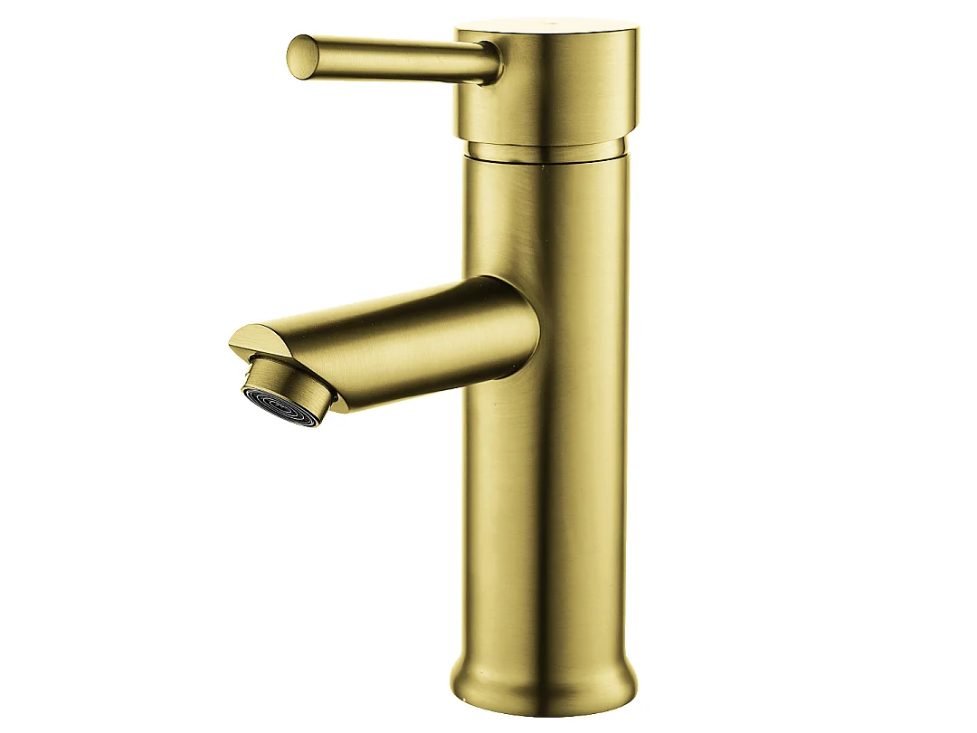Deco bateria miedziana umywalkowa niska szczotkowane złoto – Essebagno 4898089
