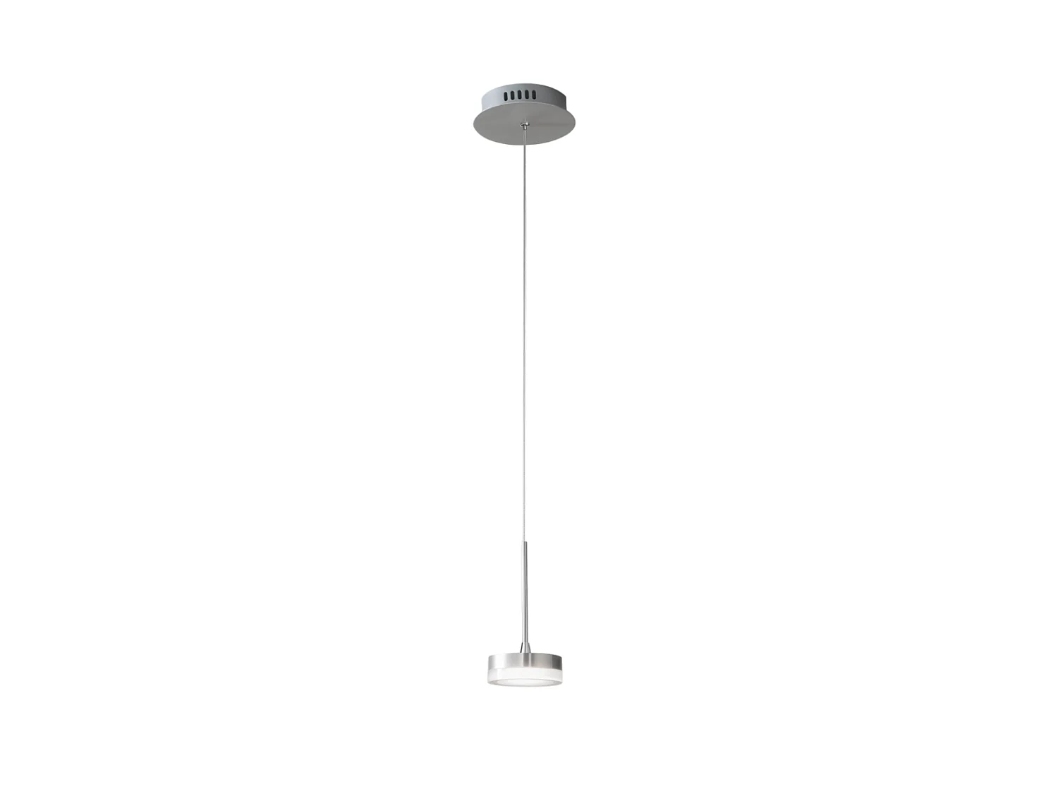 Dunk - pojedyncza lampa wisząca z satynowego aluminium firmy Fabas Luce - 8W ściemnialna dioda LED, nowoczesny design 4902341 - obrazek 1
