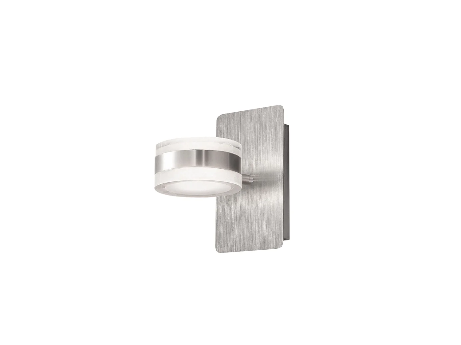 Dunk – Fabas Luce 2-Light Round Wall Lamp – 16 W Ściemnialna lampa ścienna LED – Szczotkowane aluminium 4902636