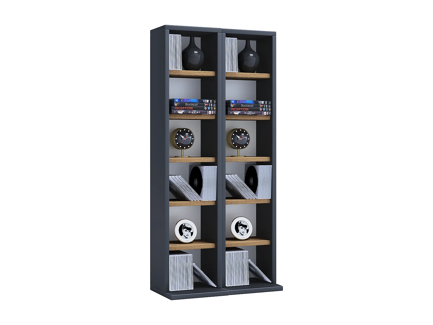 Drewno CD DVD Stand Shelf Cabinet Milano 1967125 - obrazek 1