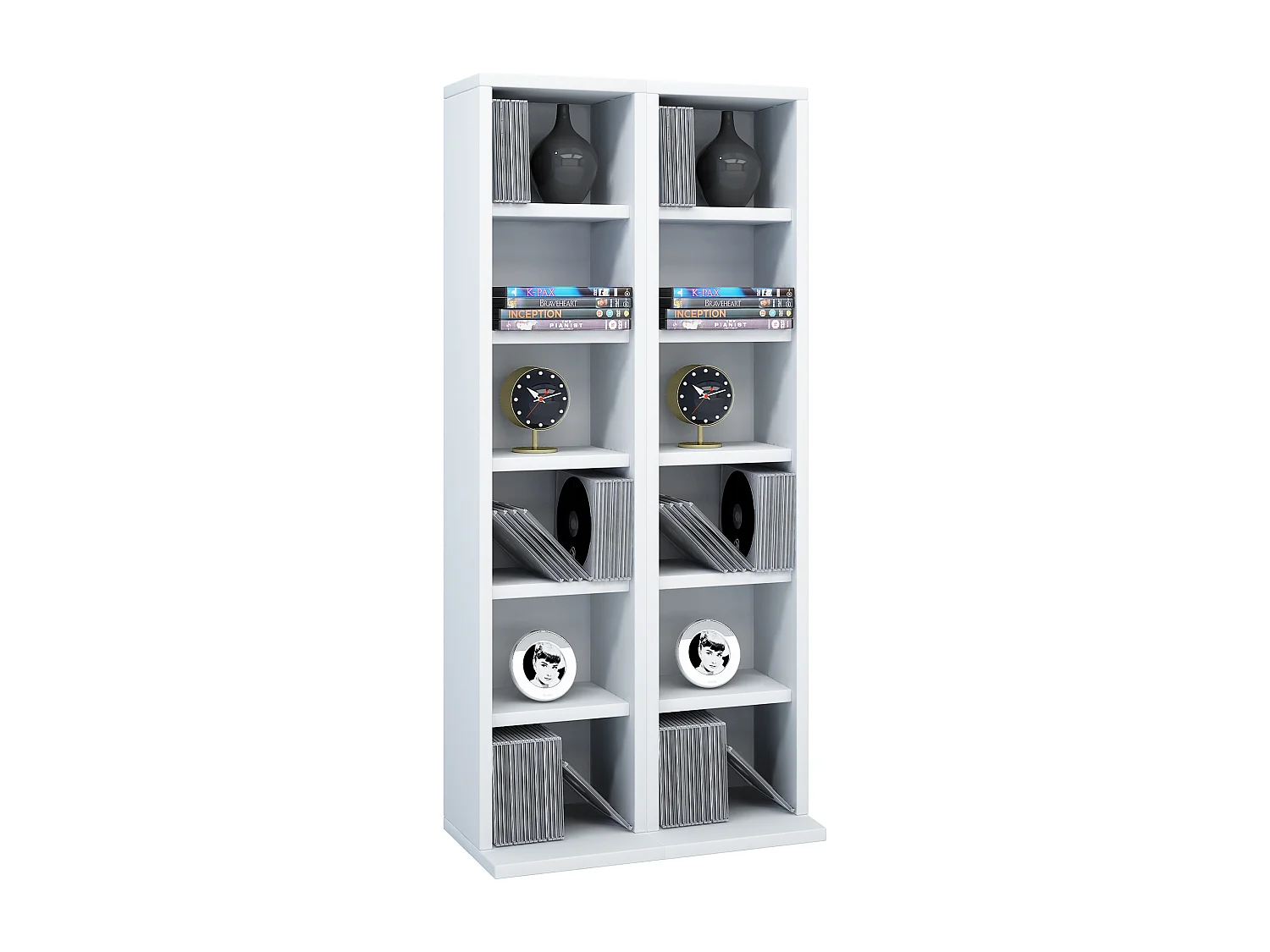 Drewno CD DVD Stand Shelf Cabinet Milano 1607781 - obrazek 1