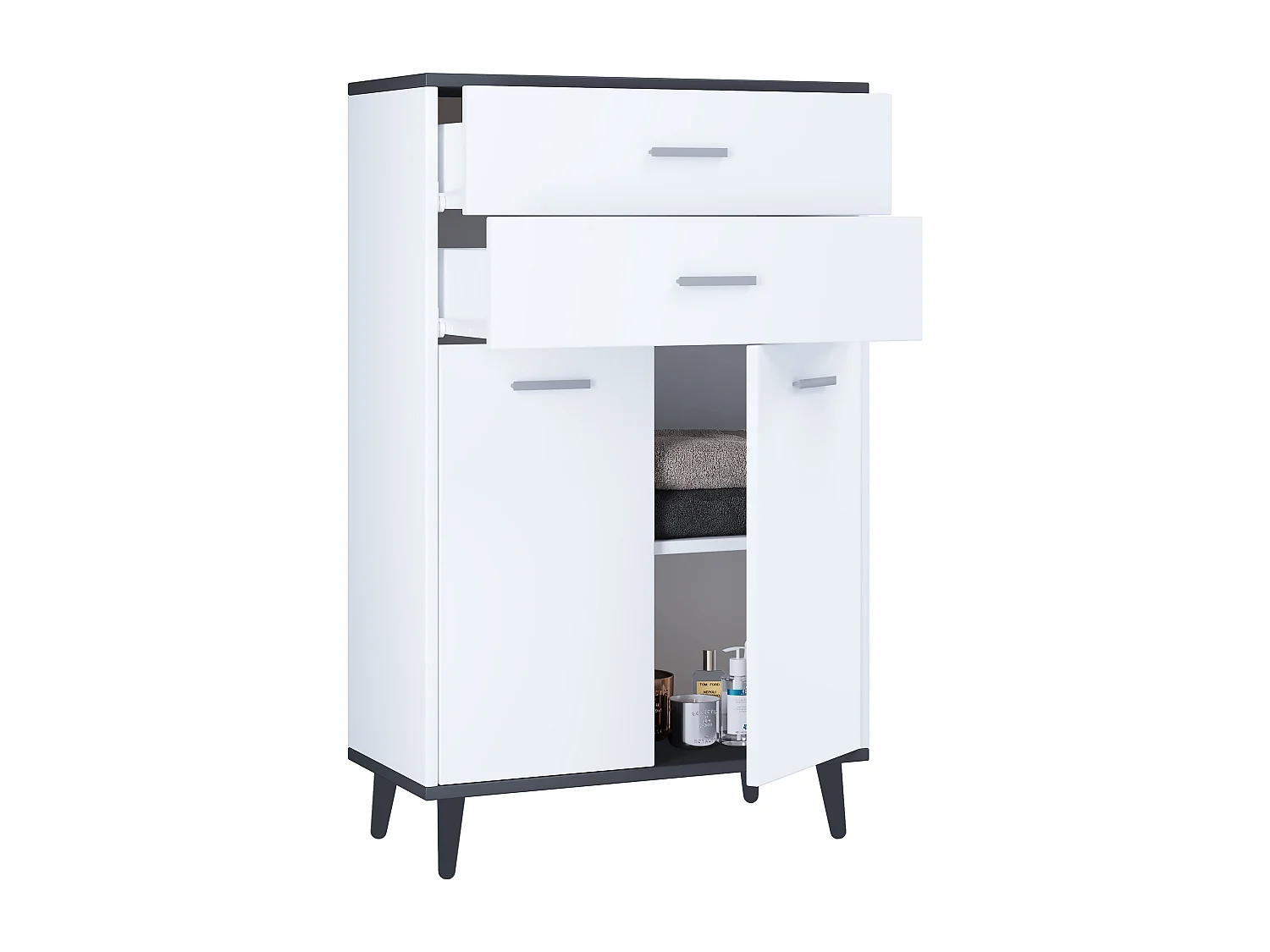 Drewno Highboard komoda Lindas 1599735 - obrazek 1