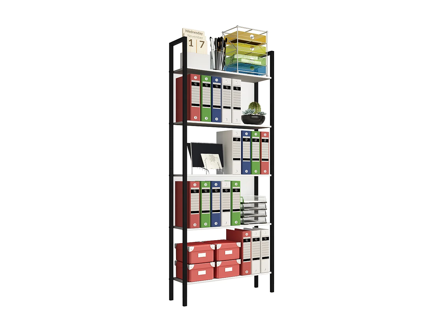 Metal Stand Shelf Książki Flakos 5-krotnie 2585043 - obrazek 1